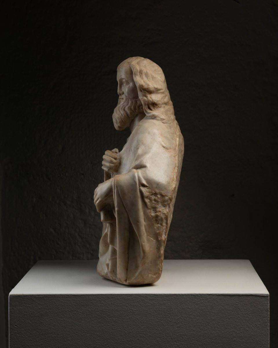 Sculpture représentant un saint – Ile-de-France – XIVeme siècle-photo-2