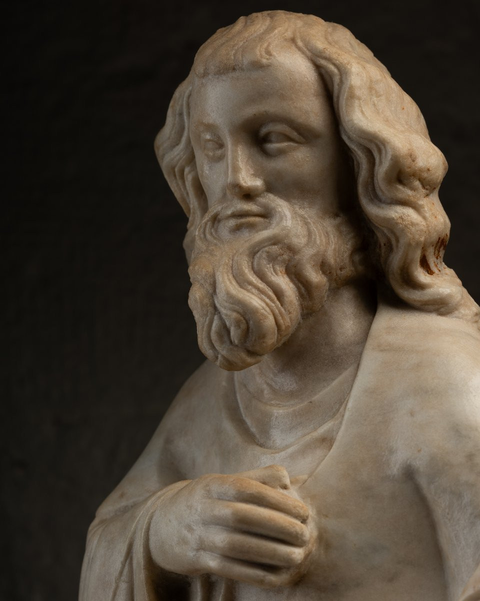 Sculpture représentant un saint – Ile-de-France – XIVeme siècle-photo-4