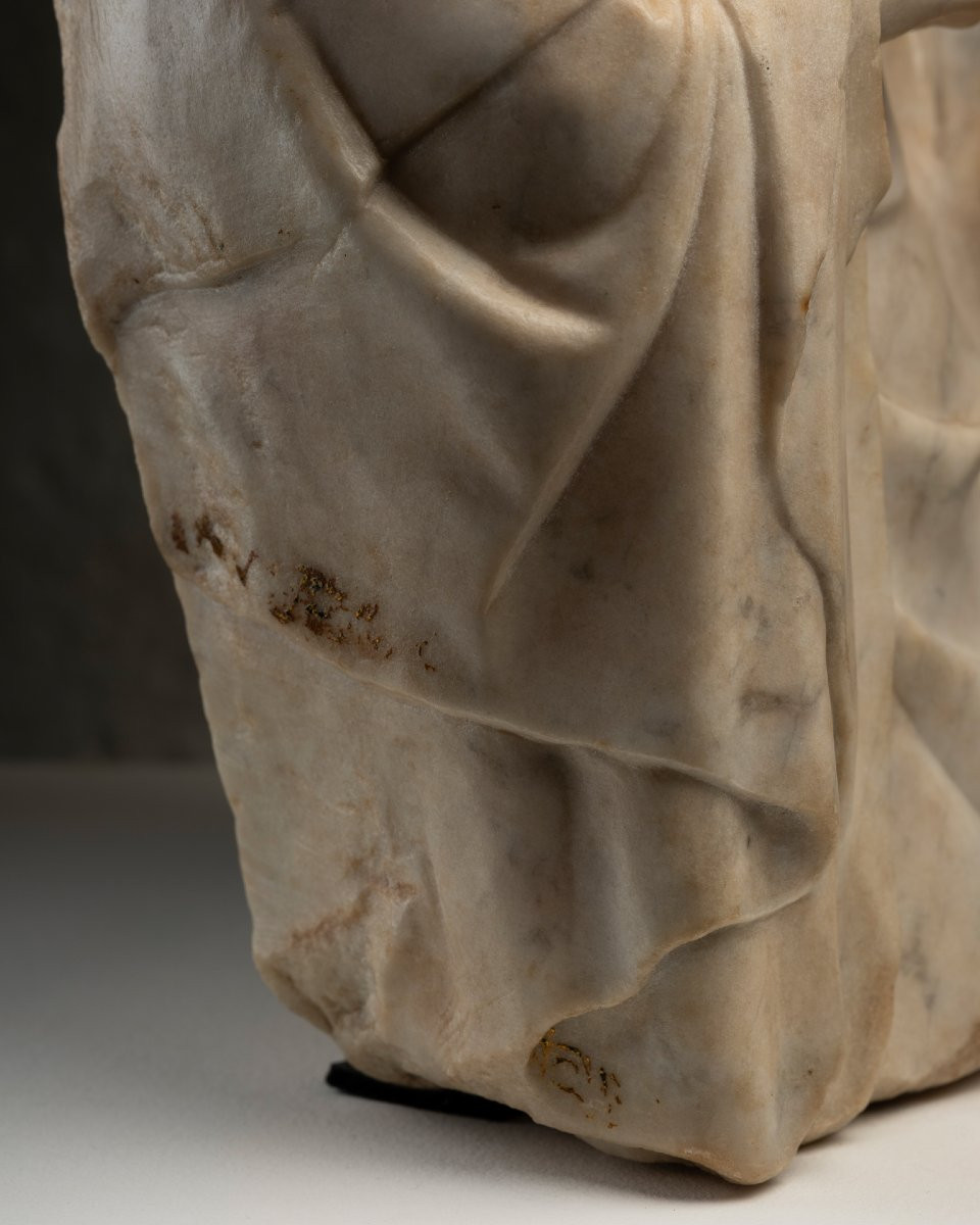 Sculpture représentant un saint – Ile-de-France – XIVeme siècle-photo-6