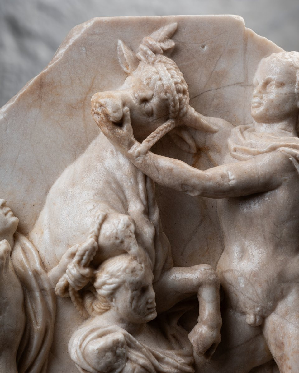 Bas relief représentant le Taureau Farnèse – Italie – XVIeme siècle-photo-2