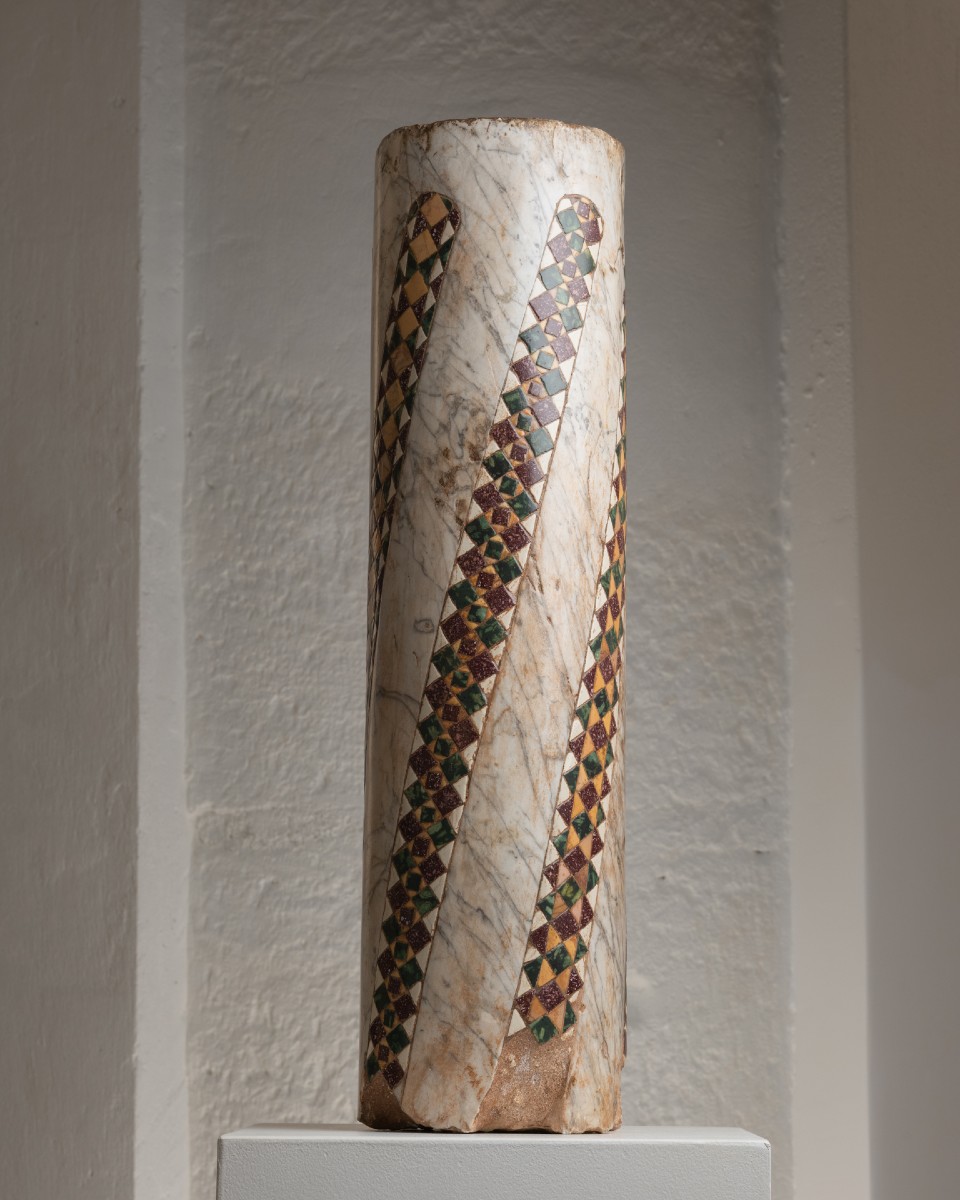 Cosmatesque Column - Lazio - 13th Century