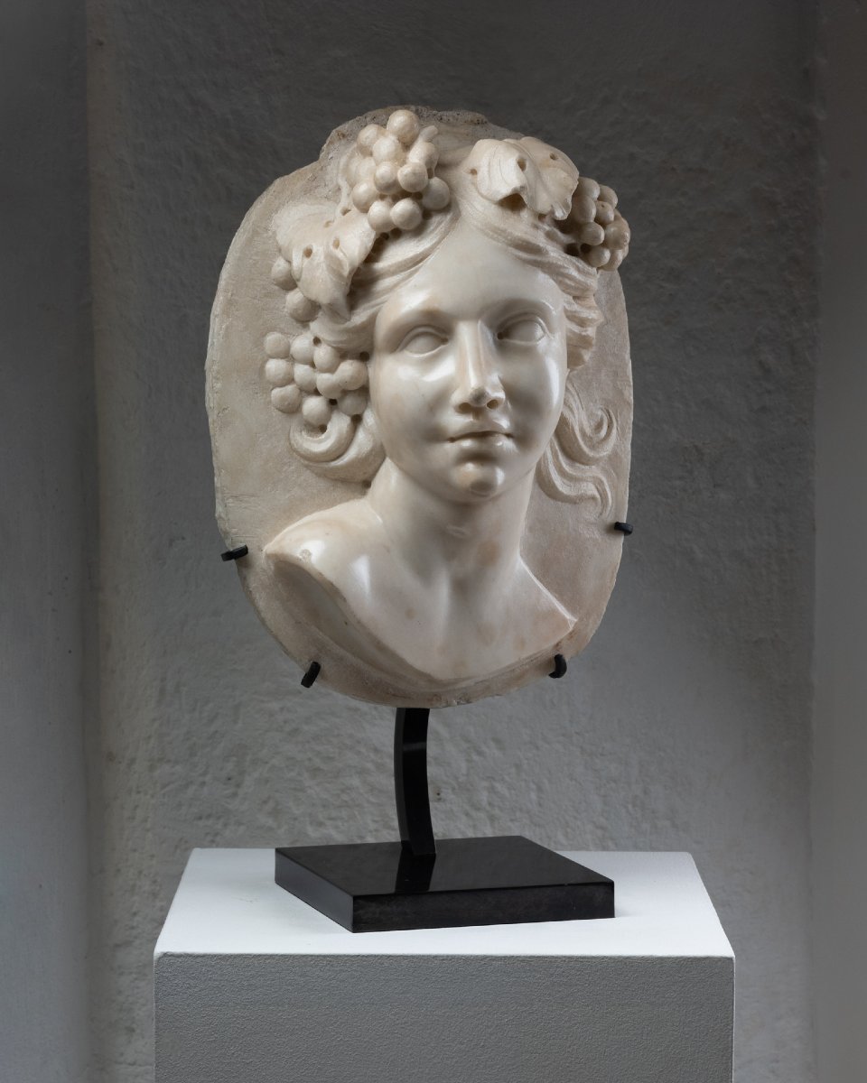 Pair Of Marble Medallions – Northern Italy – 17th Century-photo-2