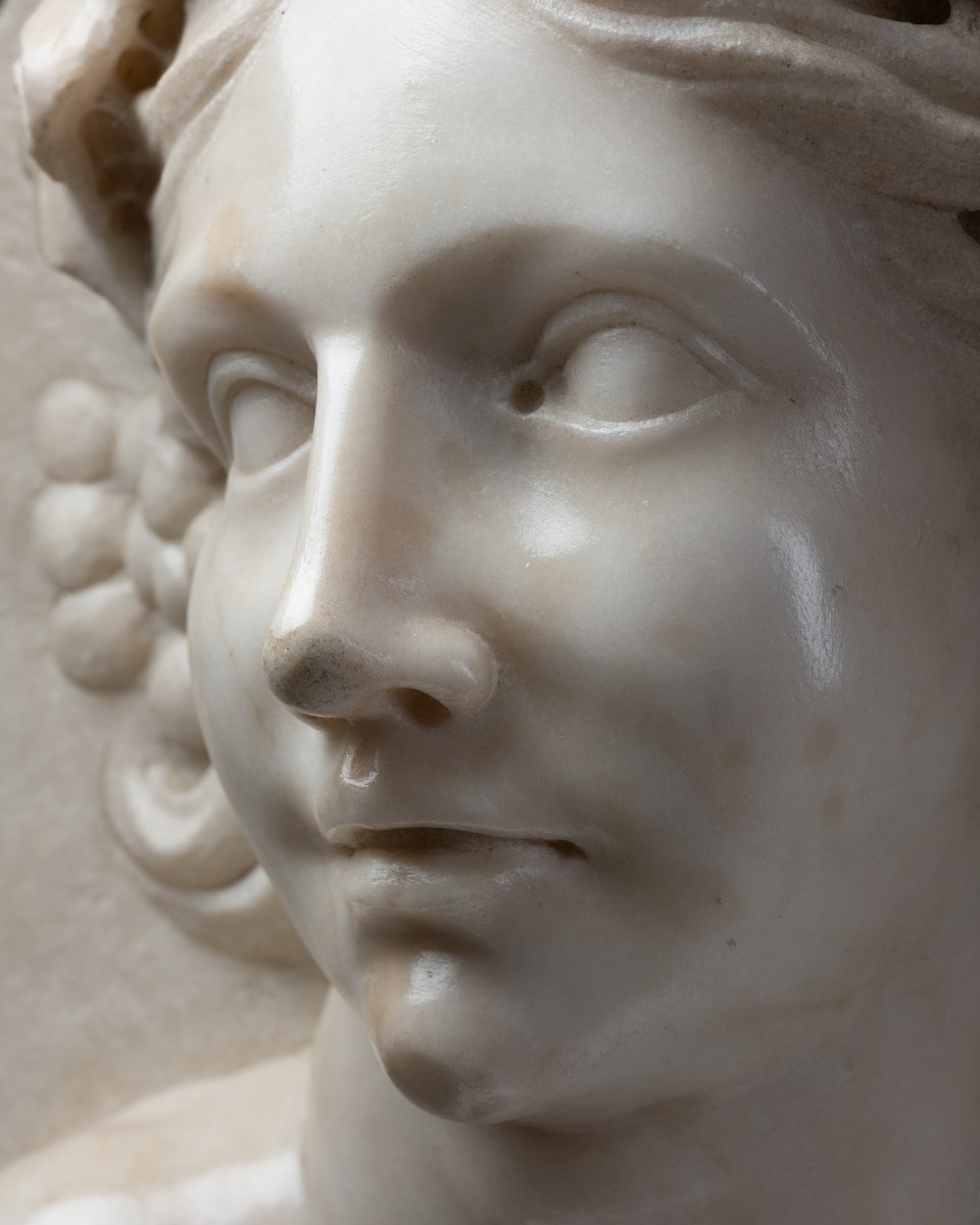 Pair Of Marble Medallions – Northern Italy – 17th Century-photo-1