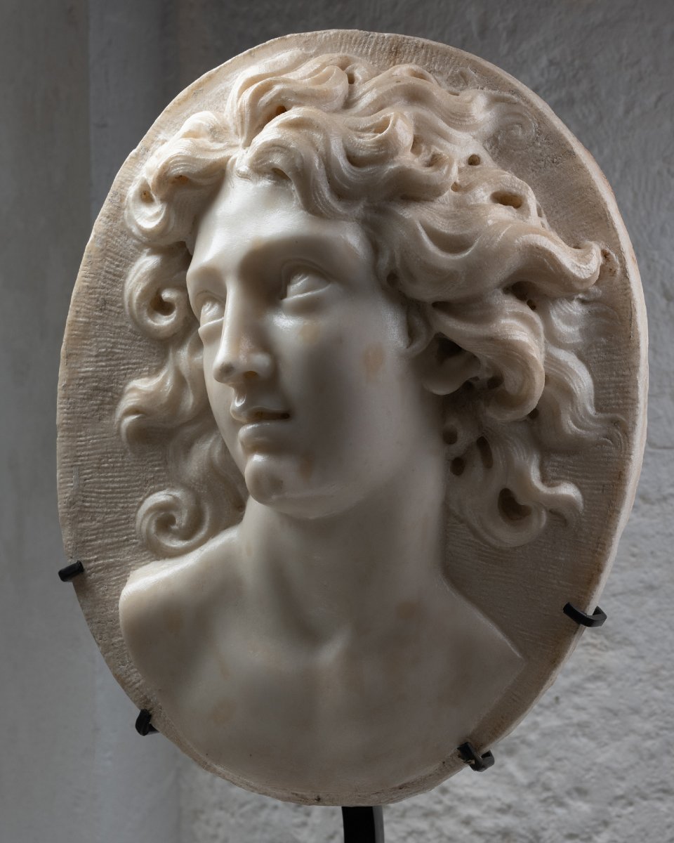 Pair Of Marble Medallions – Northern Italy – 17th Century-photo-5