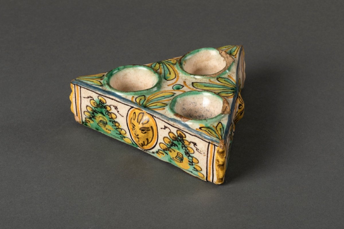 Talavera Earthenware Salt Shaker - Late 17th Century-photo-4