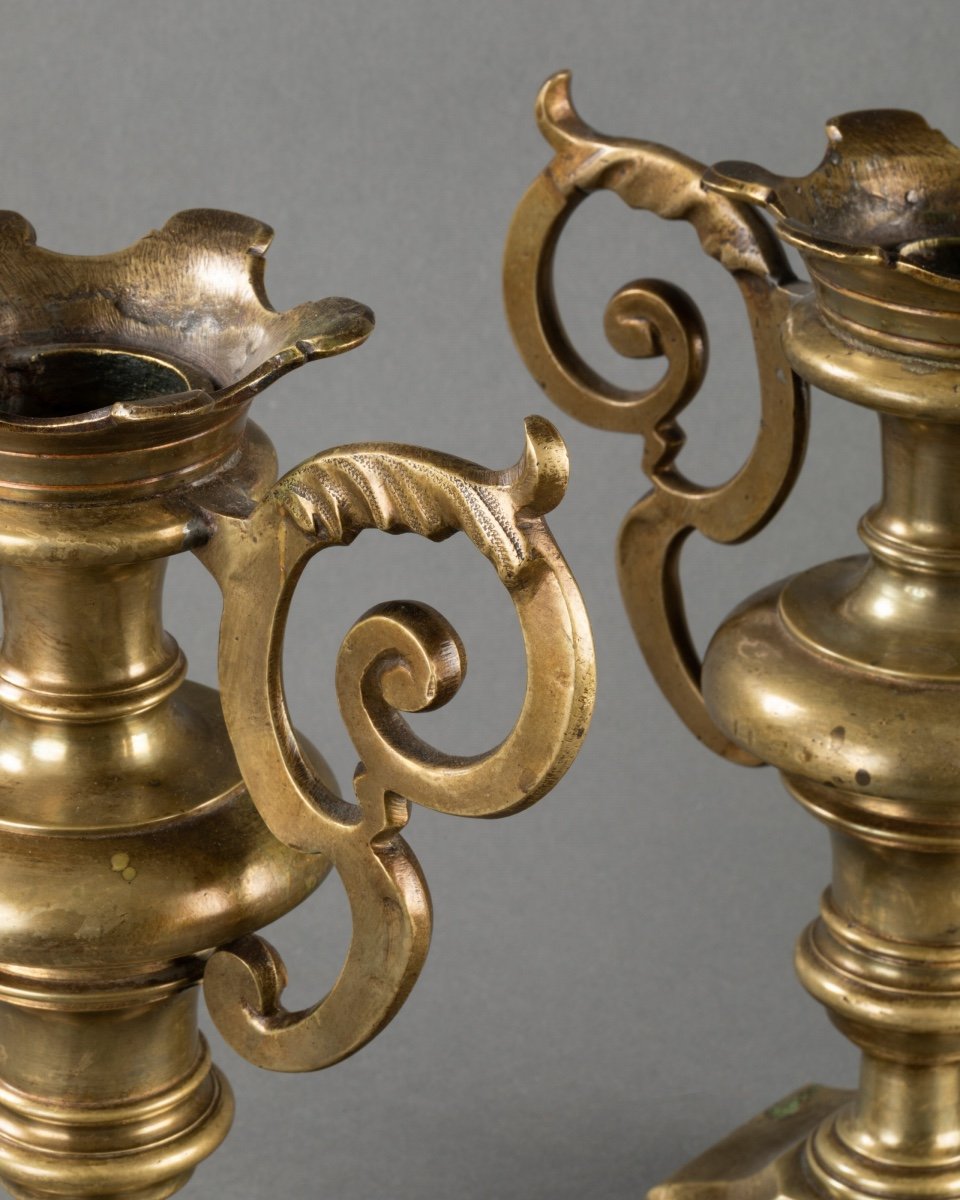 Paire D’éléments Décoratifs - Italie - XVIIe Siècle-photo-1
