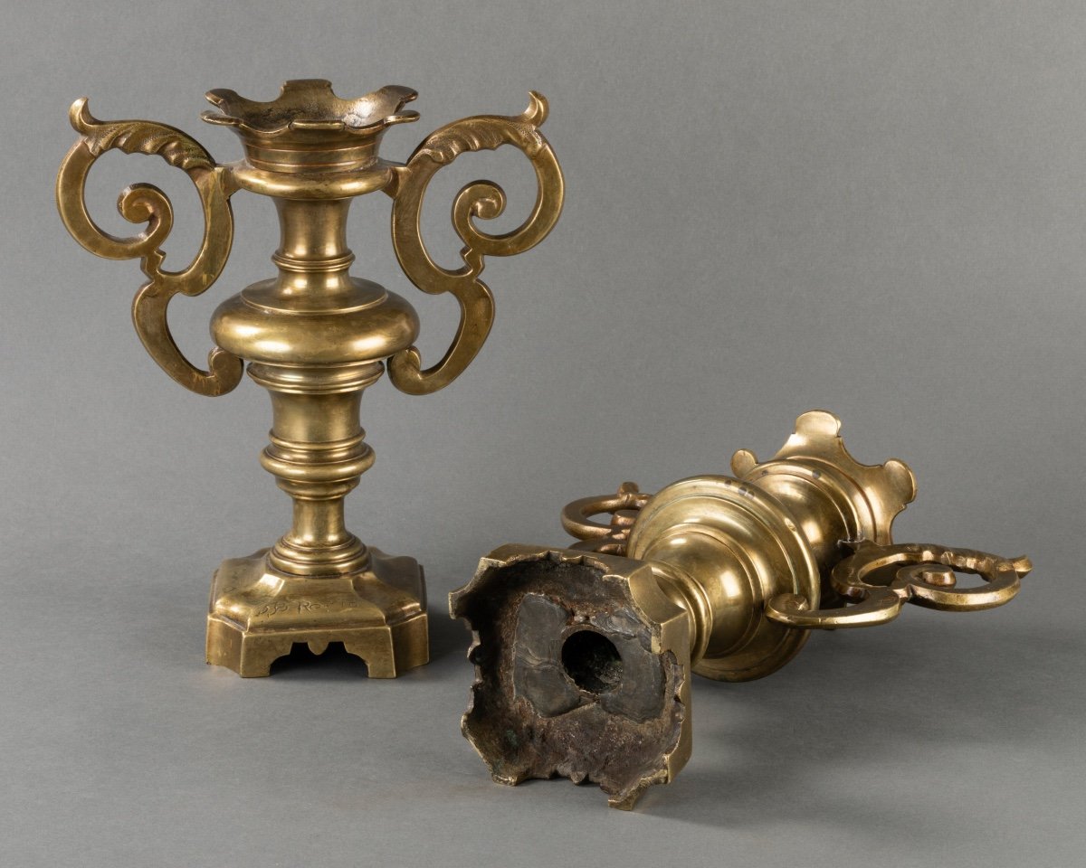 Paire D’éléments Décoratifs - Italie - XVIIe Siècle-photo-6