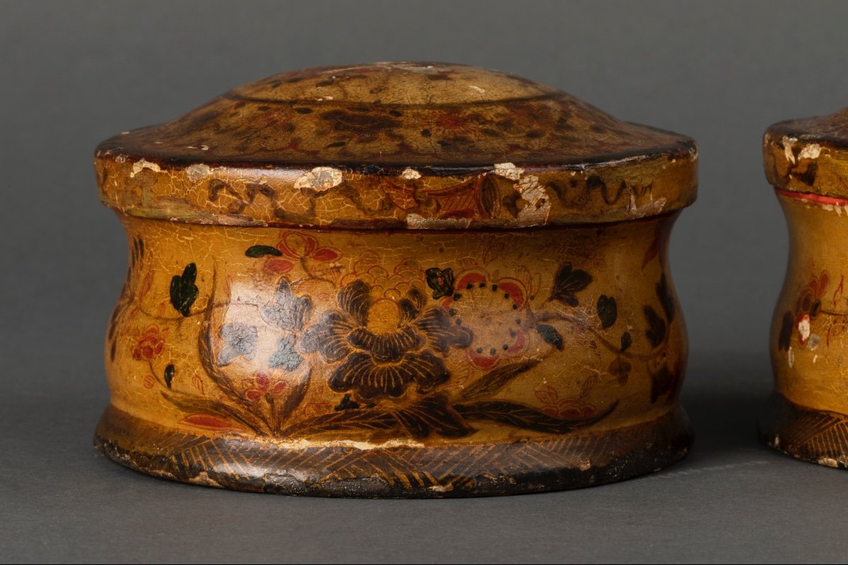 Pair Of Boxes In Cartapesta - Italy - Early Eighteenth Century-photo-1