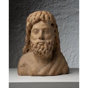 Marble Sculpture Of Christ As A Philosopher – Early Christian – 4th Century A.d.
