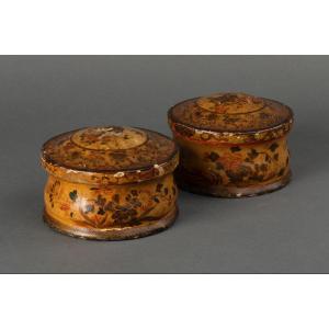 Pair Of Boxes In Cartapesta - Italy - Early Eighteenth Century