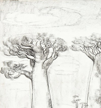 André Maire (1898 - 1984) — Madagascar, Baobabs, Morondava Forest, 1959-photo-2