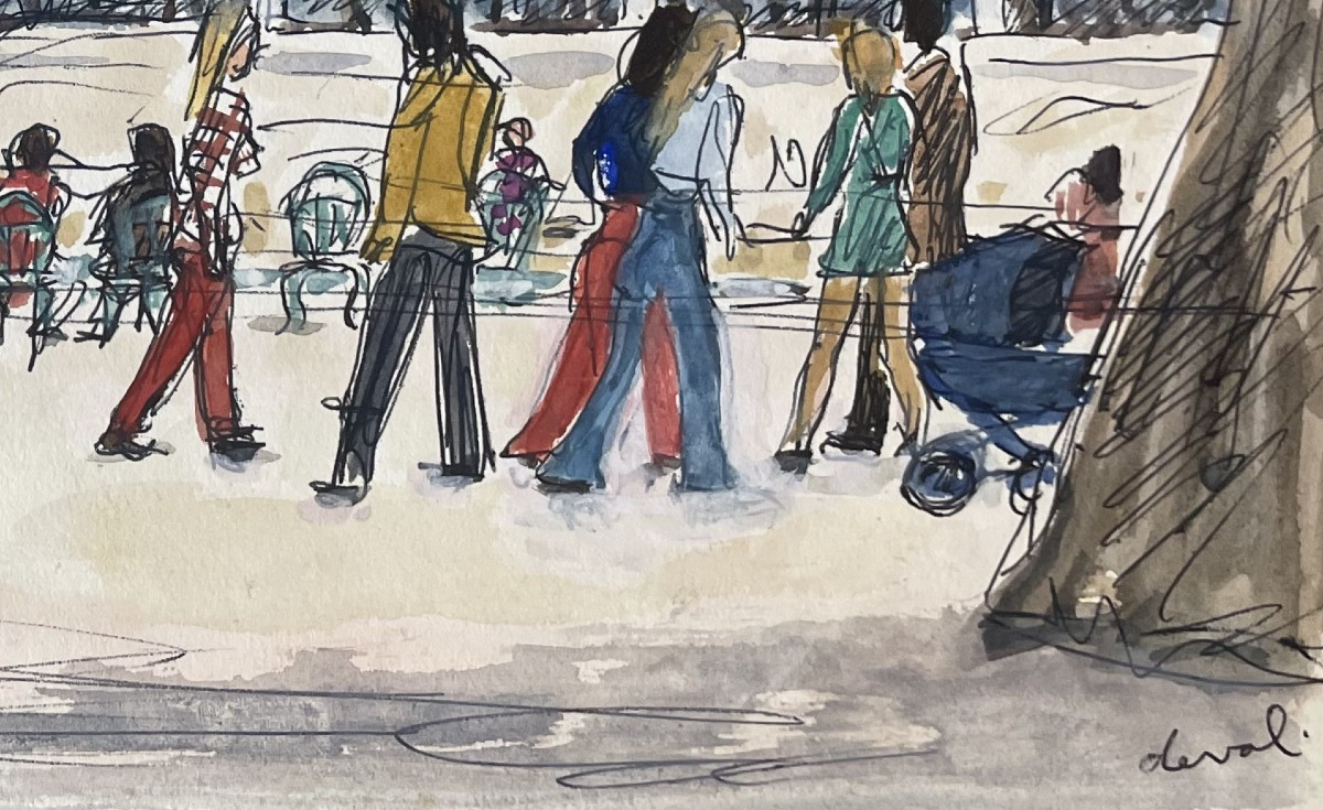 Pierre Deval (1897 - 1993) — The Tuileries Garden-photo-1