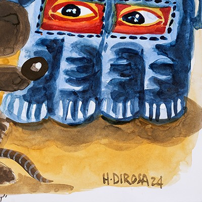 Hervé Di Rosa (1959) — The Rat And The Elephant, 2024-photo-1