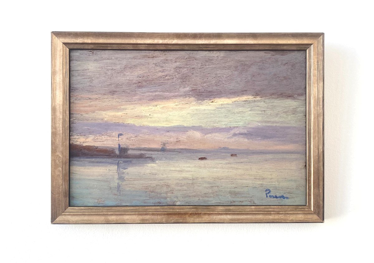 Henri Person (1876 - 1926) — The Gulf Of Saint-tropez Under Stormy Skies-photo-2