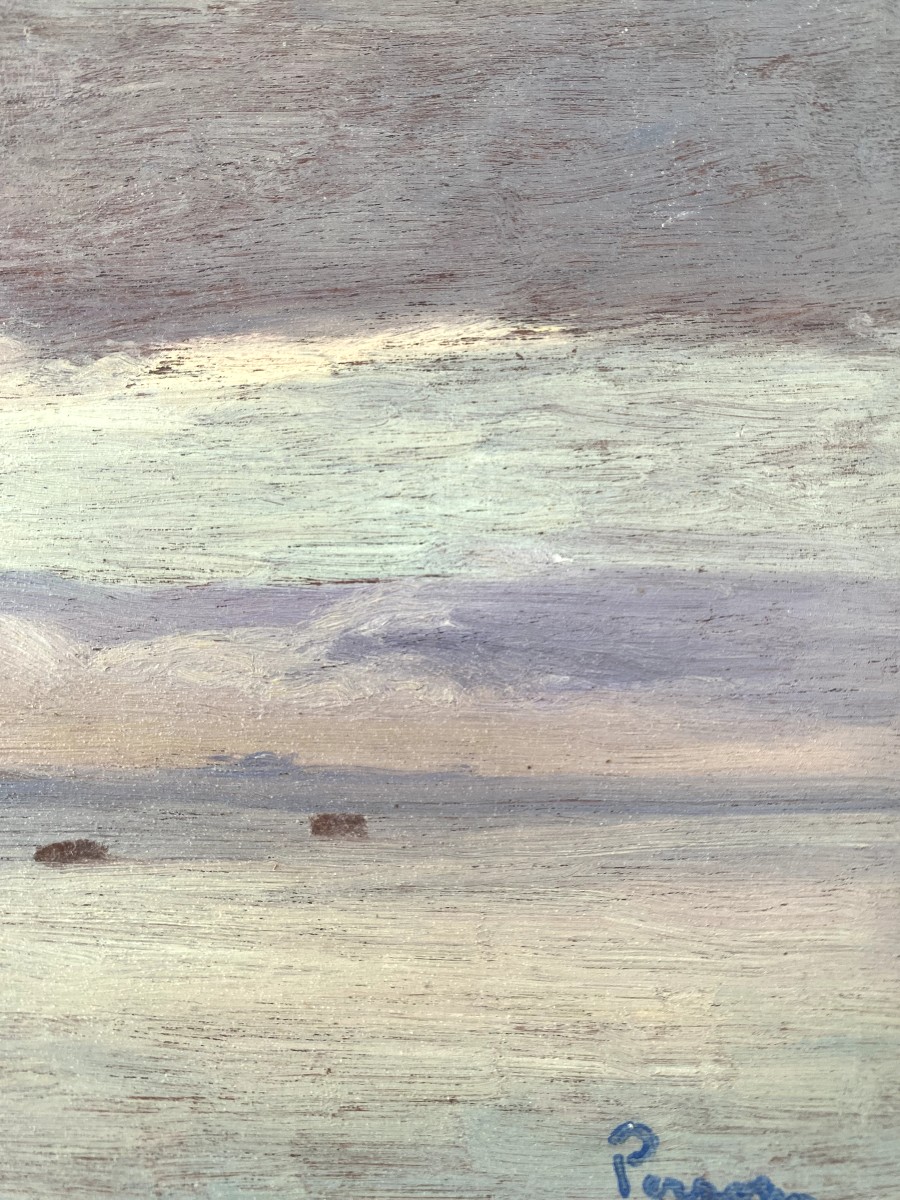 Henri Person (1876 - 1926) — The Gulf Of Saint-tropez Under Stormy Skies-photo-1