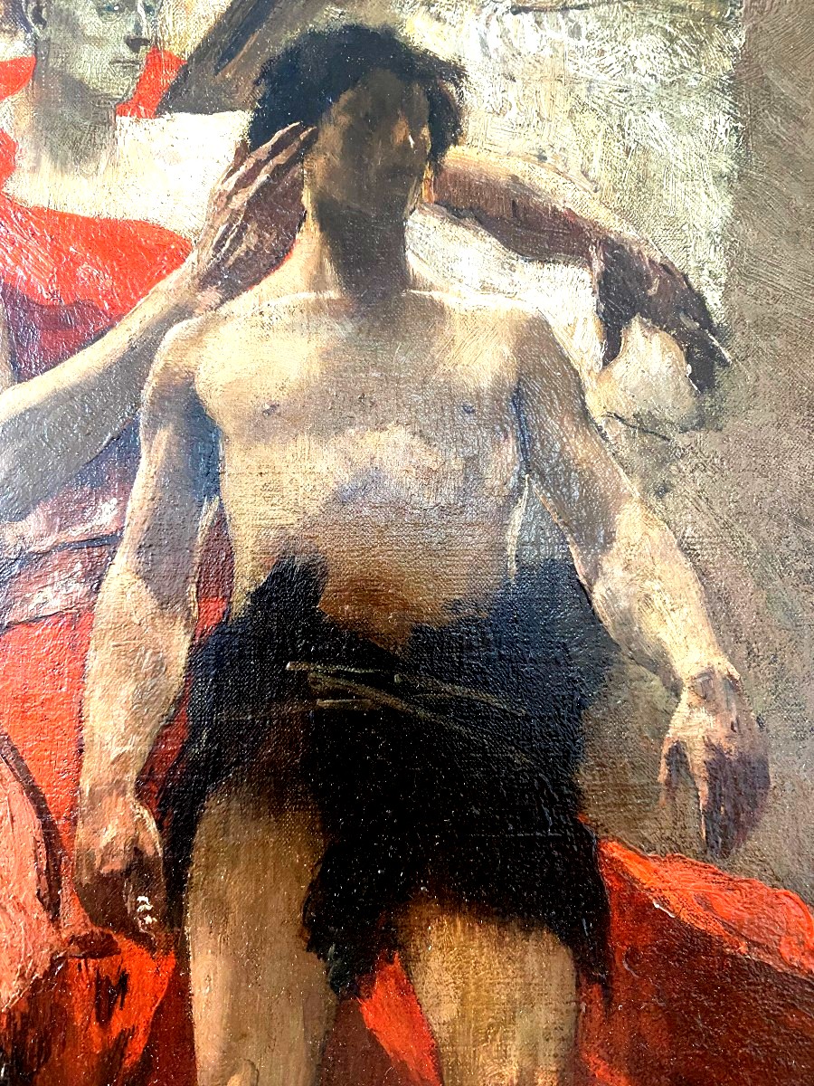 Henri Martin (1860 - 1943) — Caïn et Lucifer, 1883-photo-2