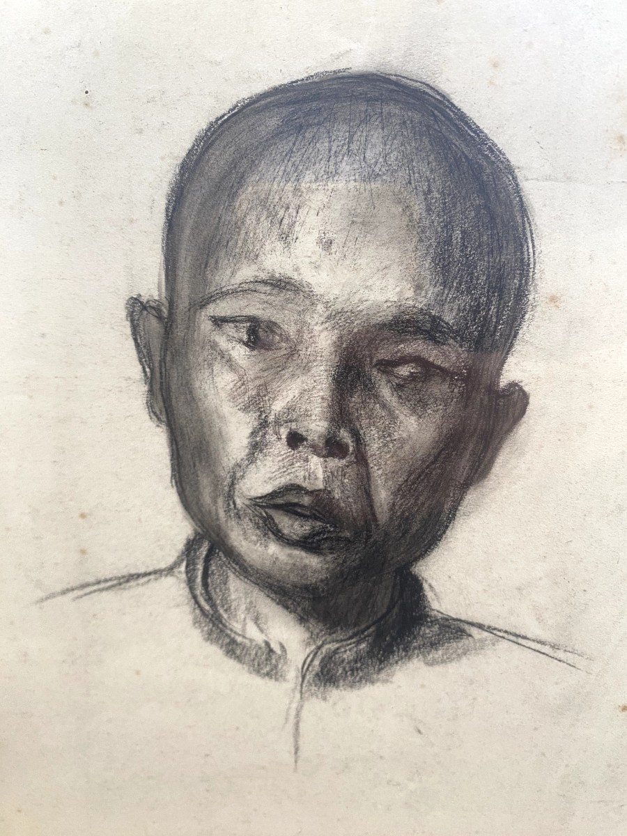 Joseph Inguimberty (1896 - 1971) — Indochine, portrait d'homme-photo-2