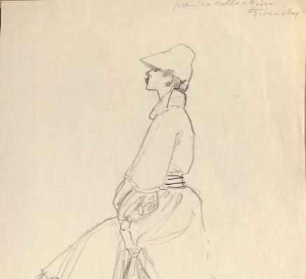 René Gruau (1909 - 2004) — Dress And Cloche Hat, First Givenchy Collection-photo-2