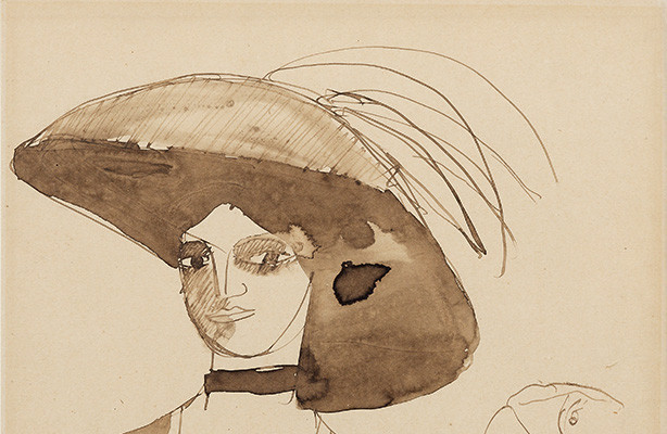 Auguste Chabaud (1882 - 1955) — Etude de femme au chapeau, circa 1907-photo-2