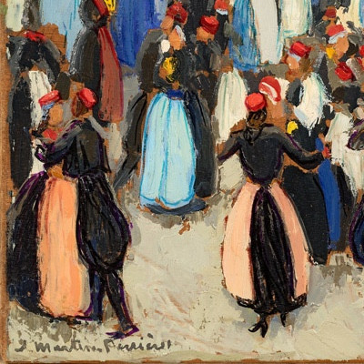 Jacques Martin Ferrières (1893 - 1972) — Konavle, près de Dubrovnik, danses-photo-1