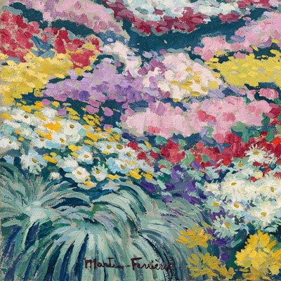 Jacques Martin Ferrieres (1893 - 1972) — Parterre de marguerites-photo-1