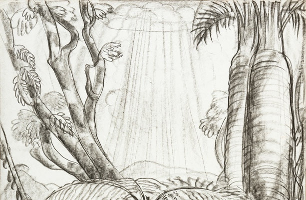 André Maire (1898 - 1984) — Madagascar, personnages sous le baobab, 1959-photo-2