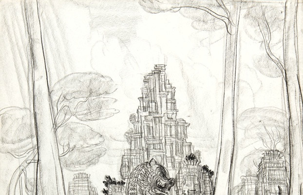 André Maire (1898 - 1984) — Angkor, Les gardiens du temple, 1955-photo-2