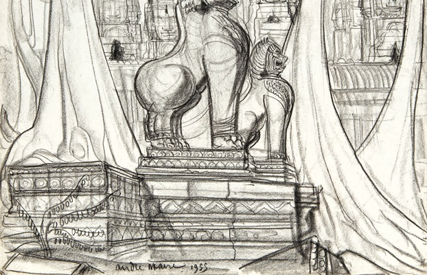 André Maire (1898 - 1984) — Angkor, Les gardiens du temple, 1955-photo-3