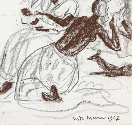 André Maire (1898 - 1984) — Antilles, Characters And Dog, 1967-photo-1