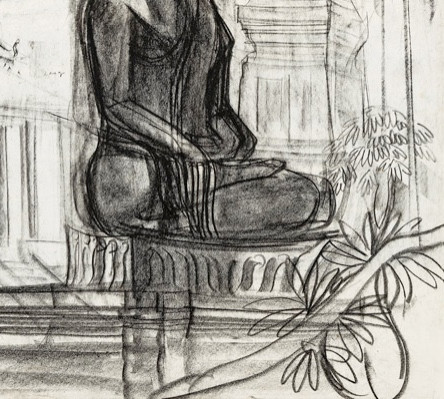 André Maire (1898 - 1984) — Laos, Grand bouddha assis-photo-4