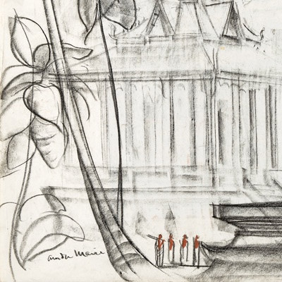 André Maire (1898 - 1984) — Laos, Grand bouddha assis-photo-1