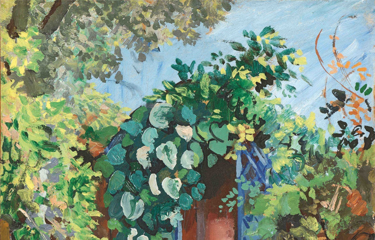 Alfred Lombard (1884 - 1973) — La tonnelle à Autun, c. 1924-photo-2