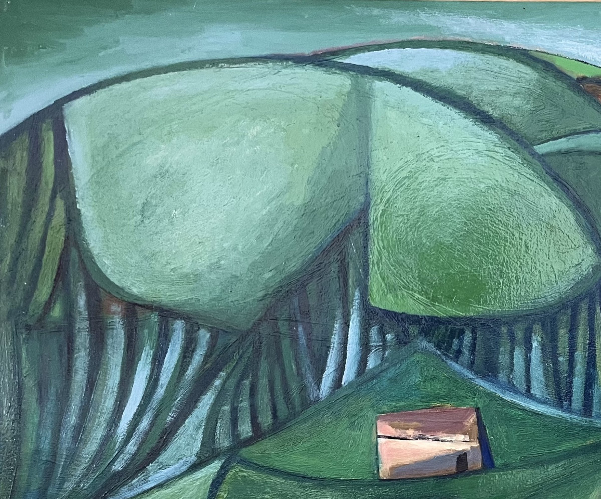 Georges-Henri Pescadère (1915 - 2003) — Hameau au creux du vallon, août 1976-photo-2