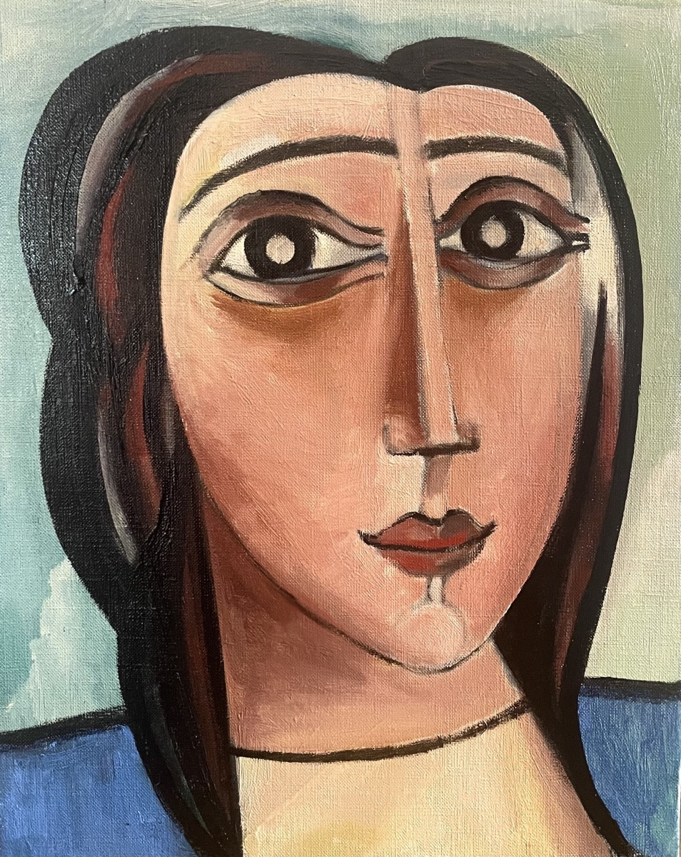 Georges-Henri Pescadère (1915 - 2003) — Jeune femme, visage allongé, janvier 2001