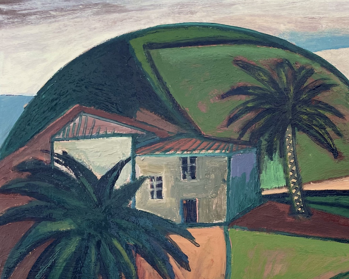 Georges-henri Pescadère (1915 - 2003) — Palm Trees And Sea, Houses, Basin-photo-2