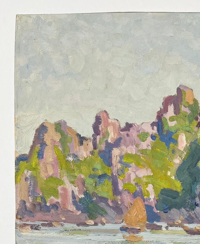 Jos Henri Ponchin (1897 - 1981) — Indochine, jonques amarrées-photo-2