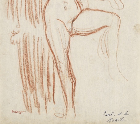 Henri Manguin (1874 - 1949) — Ravel And The Model, Circa 1900-photo-3