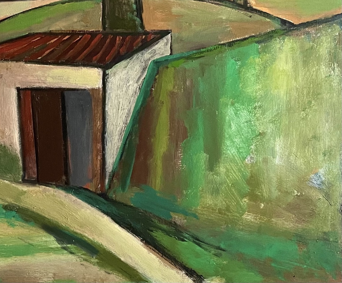 Georges-Henri Pescadère (1915 - 2003) — Cabanon sous le palmier, mars 2003-photo-1