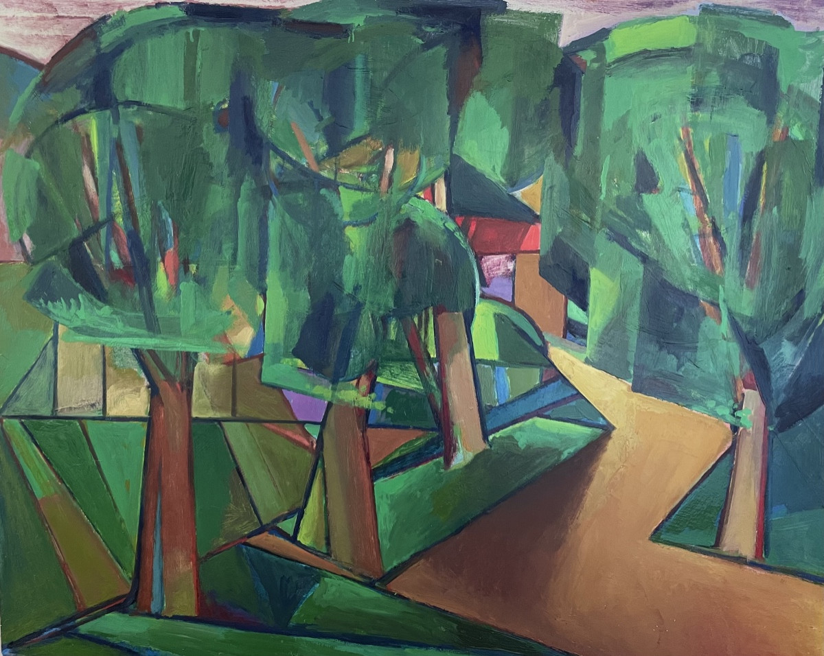 Georges-henri Pescadère (1915 - 2003) — Path Through The Trees, April 2002