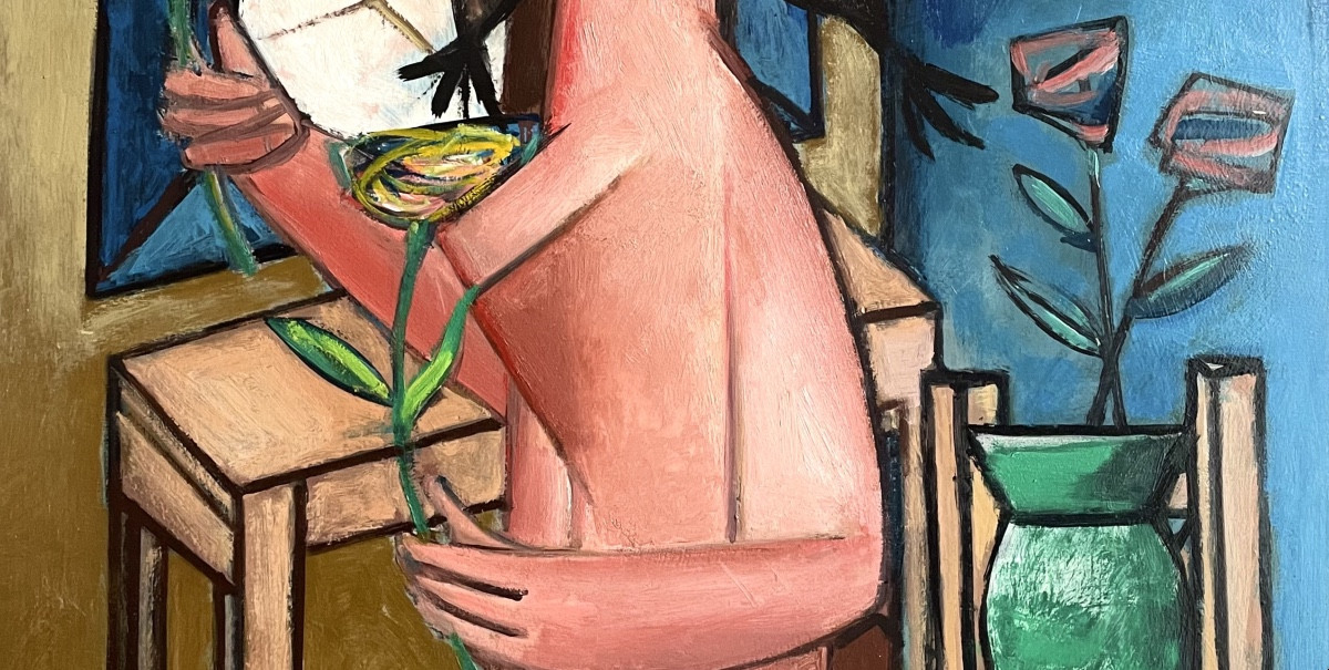 Georges-henri Pescadère (1915 - 2003) — Nude With Flowers, March 2003-photo-3