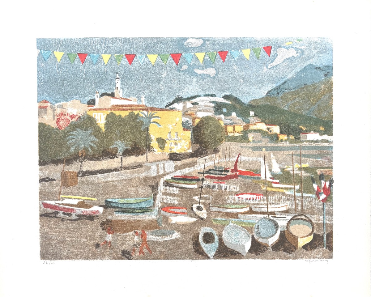 Joseph Inguimberty (1898-1971) - Boats In Menton