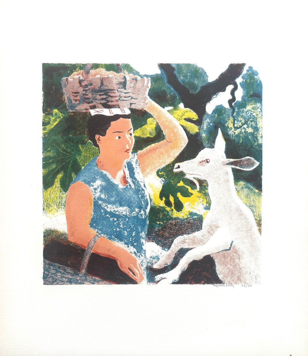 Joseph Inguimberty (1898-1971) - Jeannette And The Goat