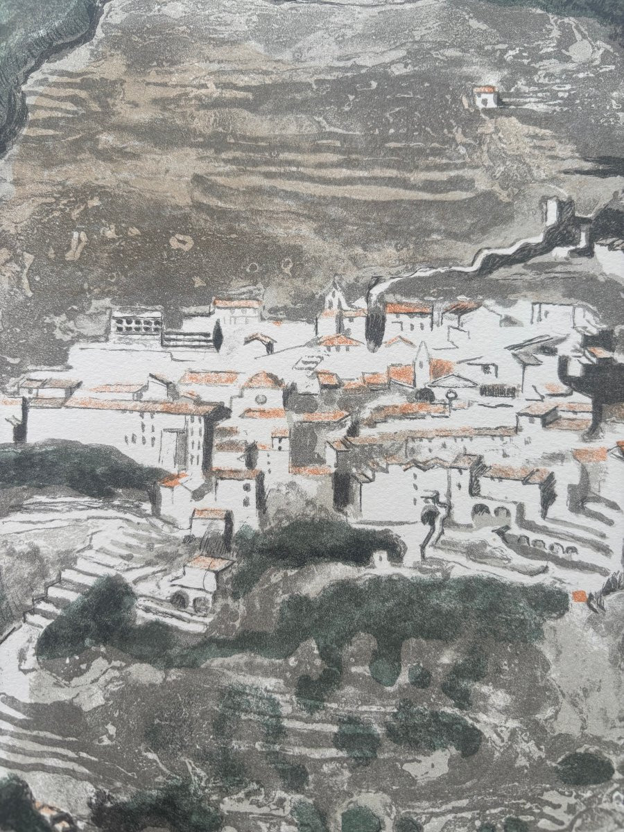 Joseph Inguimberty (1898-1971) - Le village de Peille -photo-3