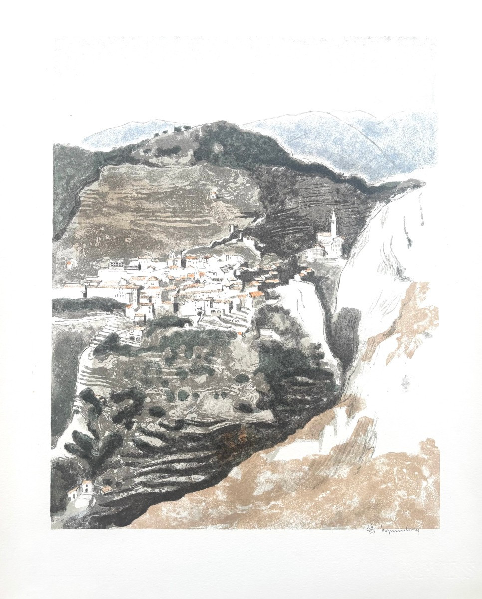 Joseph Inguimberty (1898-1971) - Le village de Peille 