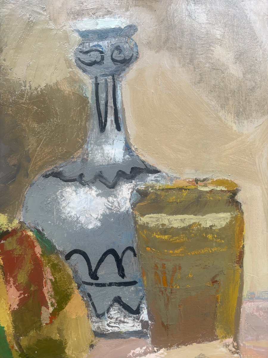 Alfred Lombard (1884-1973) - Nature morte au vase Delft, c. 1939-photo-4