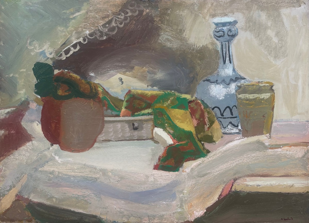 Alfred Lombard (1884-1973) - Nature morte au vase Delft, c. 1939