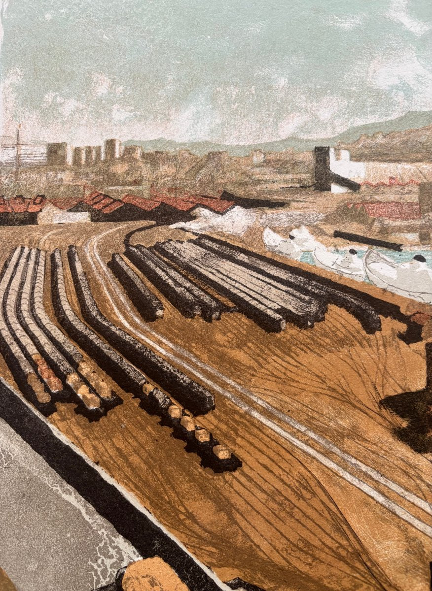 Joseph Inguimberty (1898-1971) - Vue de la gare de Marseille-Canet-photo-4