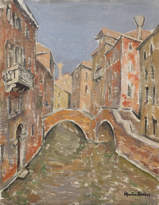 Jacques Martin Ferrières (1893–1972) – Venice, Canal And Bridges