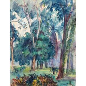 André Maire (1898 - 1984) — Indochine, Saïgon, sous les frondaisons, 1920