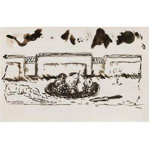 Pierre Bonnard (1867 - 1947) — Assiette de fruits sur une table